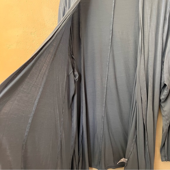 LANE BRYANT Blue Long Sleeve Open Front Cardigan Size 22/24 Rayon with Spandex - Picture 6 of 8